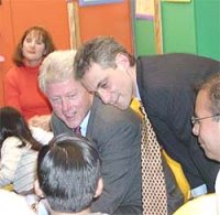 Photo of Rahm and Clinton